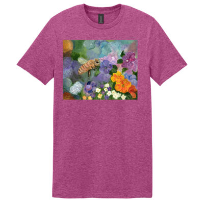 Bee-ing Happy by Debi Bloom Short Sleeve T-Shirt Direct-to-Film Print Thumbnail