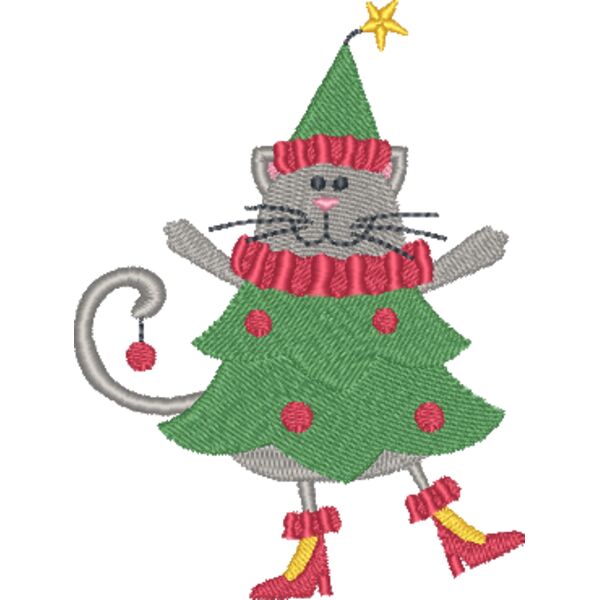 Cat in Christmas Tree Thumbnail