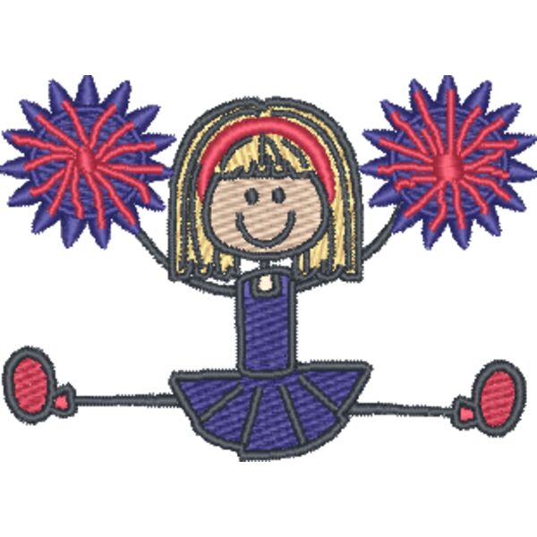 Cheerleader Stick Figure Thumbnail