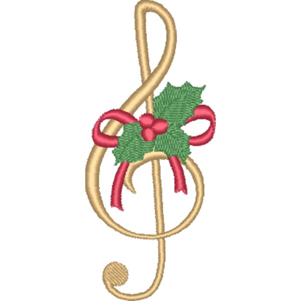 Christmas G Clef Thumbnail