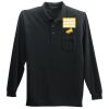 Long Sleeve Silk Touch Polo with Pocket Thumbnail