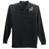 Long Sleeve Silk Touch Polo with Pocket Thumbnail