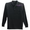 Long Sleeve Silk Touch Polo with Pocket Thumbnail
