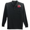 Long Sleeve Silk Touch Polo with Pocket Thumbnail
