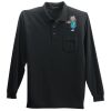 Long Sleeve Silk Touch Polo with Pocket Thumbnail
