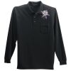 Long Sleeve Silk Touch Polo with Pocket Thumbnail