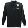 Long Sleeve Silk Touch Polo with Pocket Thumbnail