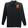Long Sleeve Silk Touch Polo with Pocket Thumbnail