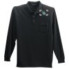 Long Sleeve Silk Touch Polo with Pocket Thumbnail