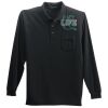 Long Sleeve Silk Touch Polo with Pocket Thumbnail