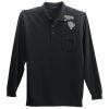 Long Sleeve Silk Touch Polo with Pocket Thumbnail