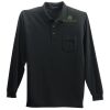 Long Sleeve Silk Touch Polo with Pocket Thumbnail