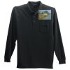 Long Sleeve Silk Touch Polo with Pocket Thumbnail