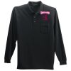 Long Sleeve Silk Touch Polo with Pocket Thumbnail