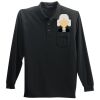 Long Sleeve Silk Touch Polo with Pocket Thumbnail