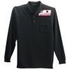Long Sleeve Silk Touch Polo with Pocket Thumbnail