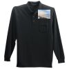 Long Sleeve Silk Touch Polo with Pocket Thumbnail